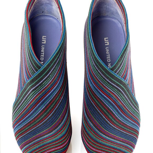 UNITED NUDE Fold HI Rainbow Stripe Slip On Bootie - Picture 5 of 8